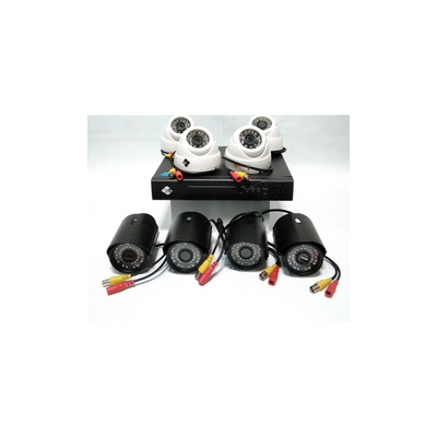 Kit DVR NVR Híbrido 16 Canais 4K 8 Cam 4 Int 4 Ext | ByteNova