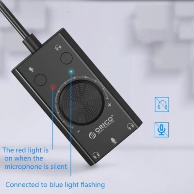 Placa de Som Externa para Desktop/Portátil Áudio Estéreo | ByteNova