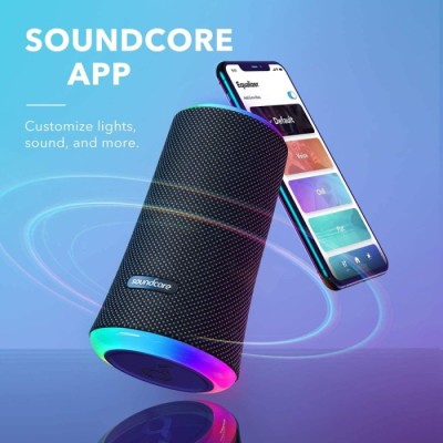 Coluna Bluetooth Anker Soundcore Flare II 360º Preta | ByteNova