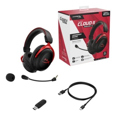 Headset Gaming HyperX Cloud II Wireless Preto | ByteNova
