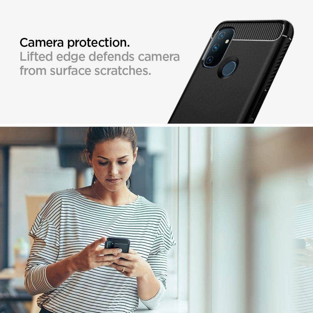 Capa Spigen Rugged Armor Oneplus Nord N100 Matte Black | ByteNova