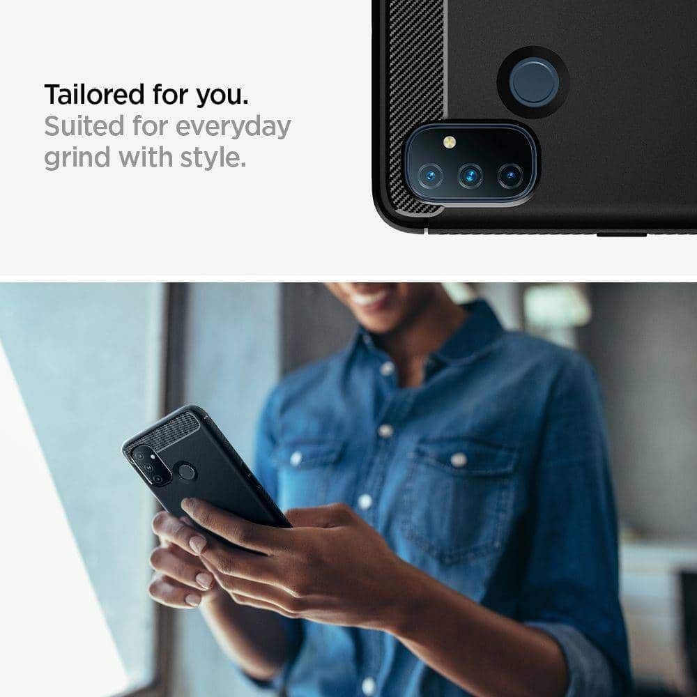 Capa Spigen Rugged Armor Oneplus Nord N100 Matte Black | ByteNova