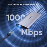 Adaptador UGREEN CM121 USB-C para 3xUSB 3.0 + HDMI + RJ45 | ByteNova