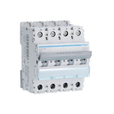 Disjuntor Hager 1P+N 63A C6/10KVA 2M | ByteNova