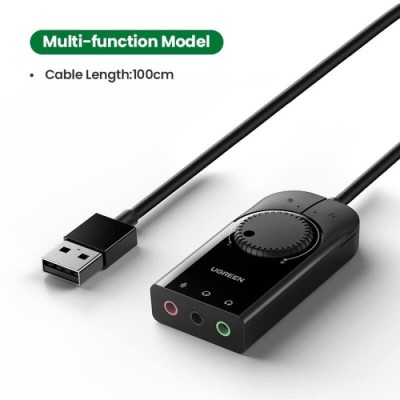Placa de som Ugreen CM129 7.1 USB | ByteNova