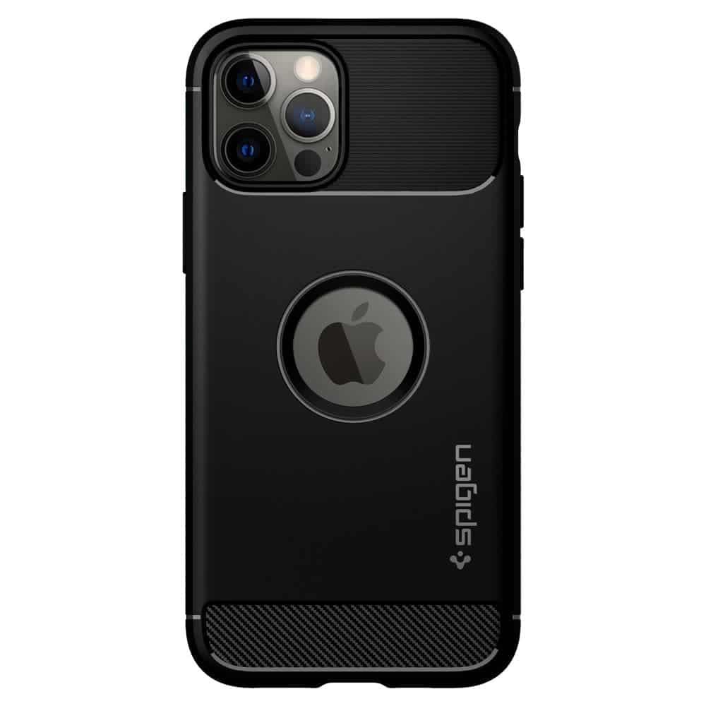 Capa Spigen iPhone 12/12 Pro Case Rugged Armor Preta | ByteNova