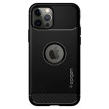 Capa Spigen iPhone 12/12 Pro Case Rugged Armor Preta | ByteNova