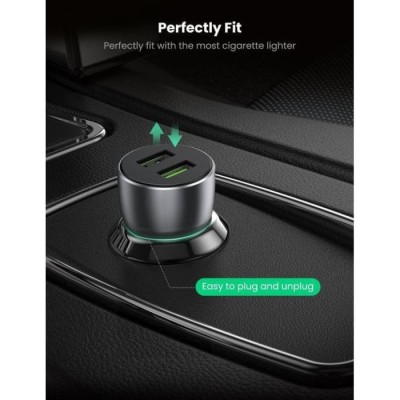 Carregador de Isqueiro UGREEN CD213 36W Dual USB QC Fast | ByteNova