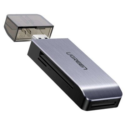Leitor de Cartões UGREEN CM180 4-in-1 USB 3.0 Cinza | ByteNova
