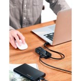 Hub UGREEN 20265 USB 3.0 com Gigabit Ethernet Preto | ByteNova
