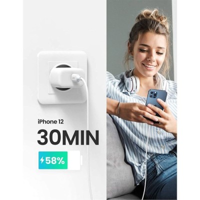 Carregador UGREEN CD241 20W Mini PD Fast Charger USB-C | ByteNova