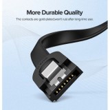 Cabo SATA III 6 Gbps UGREEN US217 Angled 90º 0.5m Preto | ByteNova