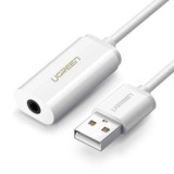 Placa de Som USB UGREEN US206 com Jack 3.5mm | ByteNova