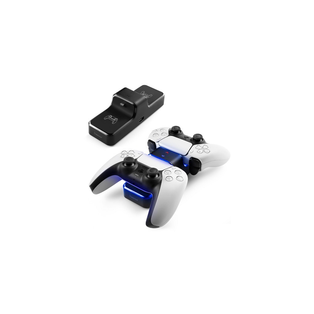 Carregador Brave duplo com luz azul para controles PS5 | ByteNova
