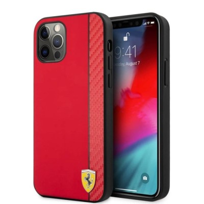 Ferrari Capa em Fibra Genuína Red – iPhone 13 Pro Max | ByteNova