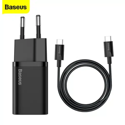 Carregador + Cabo Tipo C Baseus Super Si rápido 25W | ByteNova