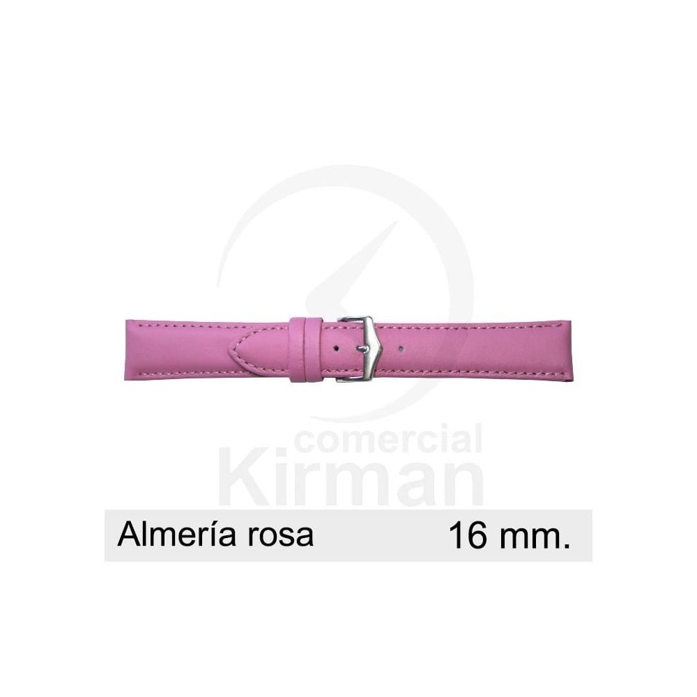 Bracelete Couro Rosa 16MM Almeria | ByteNova