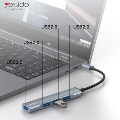 HUB USB-C para USB-A de 4 portas Yesido | ByteNova