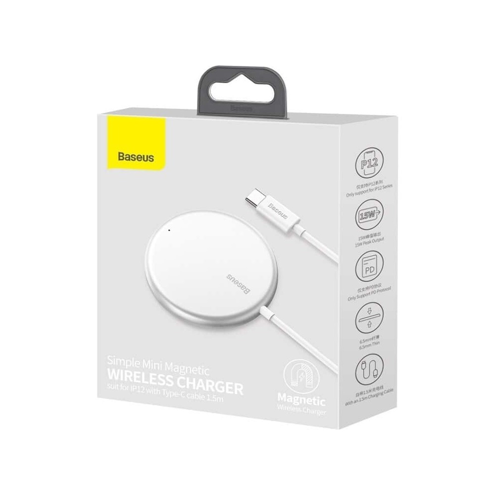 Carregador Magnetico Baseus Simple Mini em Alumínio | ByteNova