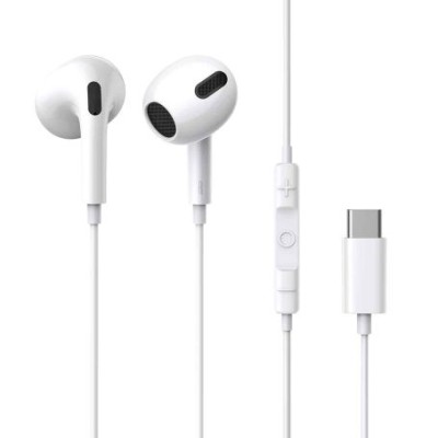 Auriculares com fios Type-C Baseus Encok C17 Branco | ByteNova
