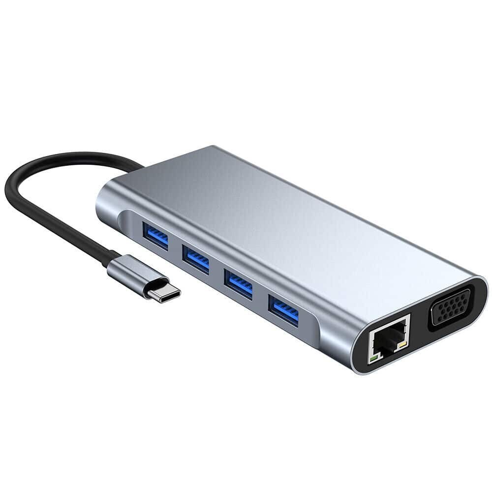 Hub USB C Multi-portas 11 em 1 Com suporte a 4K | ByteNova