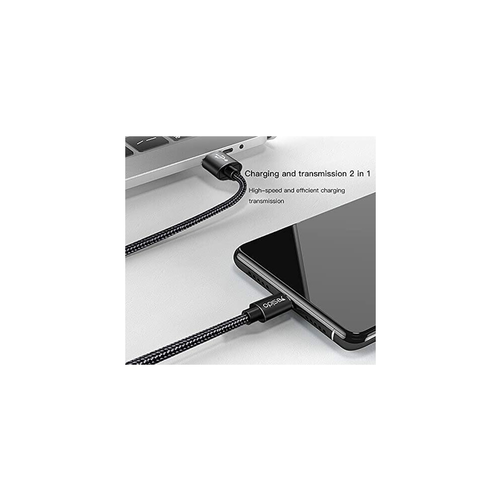 Cabo de Dados Dual Type C Super Resistente PD60W Nylon 3m | ByteNova