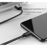 Cabo de Dados Dual Type C Super Resistente PD60W Nylon 3m | ByteNova