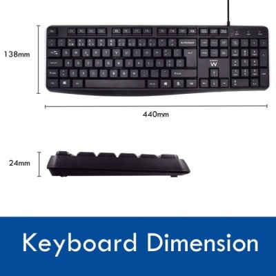 Teclado + Rato Ewent EW3007 PT Preto | ByteNova