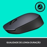 Rato Óptico Logitech M170 Wireless 1000DPI Cinza/Preto | ByteNova