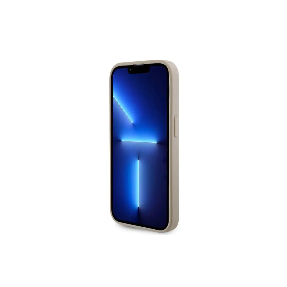Capa de couro PU perfurada Guess com brilho 4G – Dourada | ByteNova