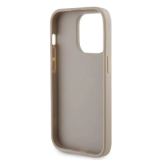 Capa de couro PU perfurada Guess com brilho 4G – Dourada | ByteNova
