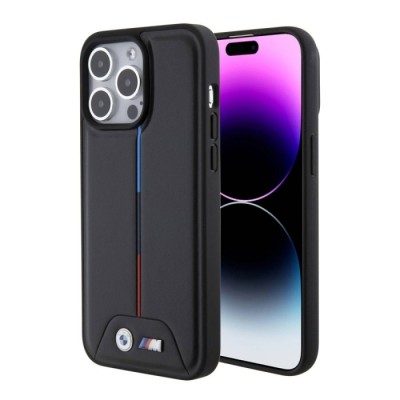 Capa De Couro BMW M PU Com Padrão Tricolor Acolchoado | ByteNova