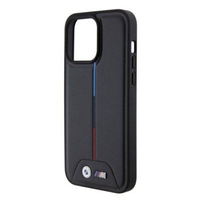 Capa De Couro BMW M PU Com Padrão Tricolor Acolchoado | ByteNova