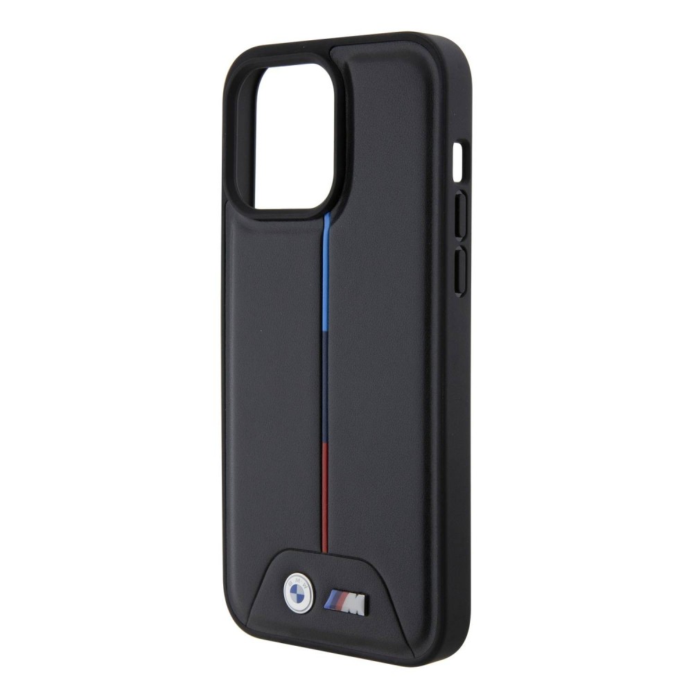 Capa De Couro BMW M PU Com Padrão Tricolor Acolchoado | ByteNova