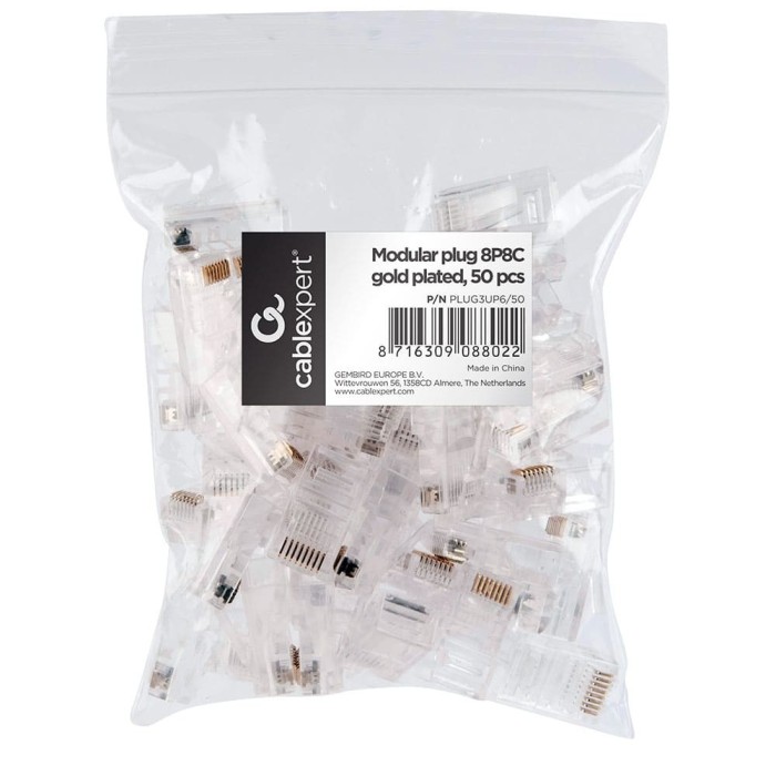 Fichas RJ45 Gembird Plug 6u Pack50 | ByteNova