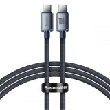 Cabo USB-C Baseus Crystal Shine PD 100W 1.2m Preto | ByteNova