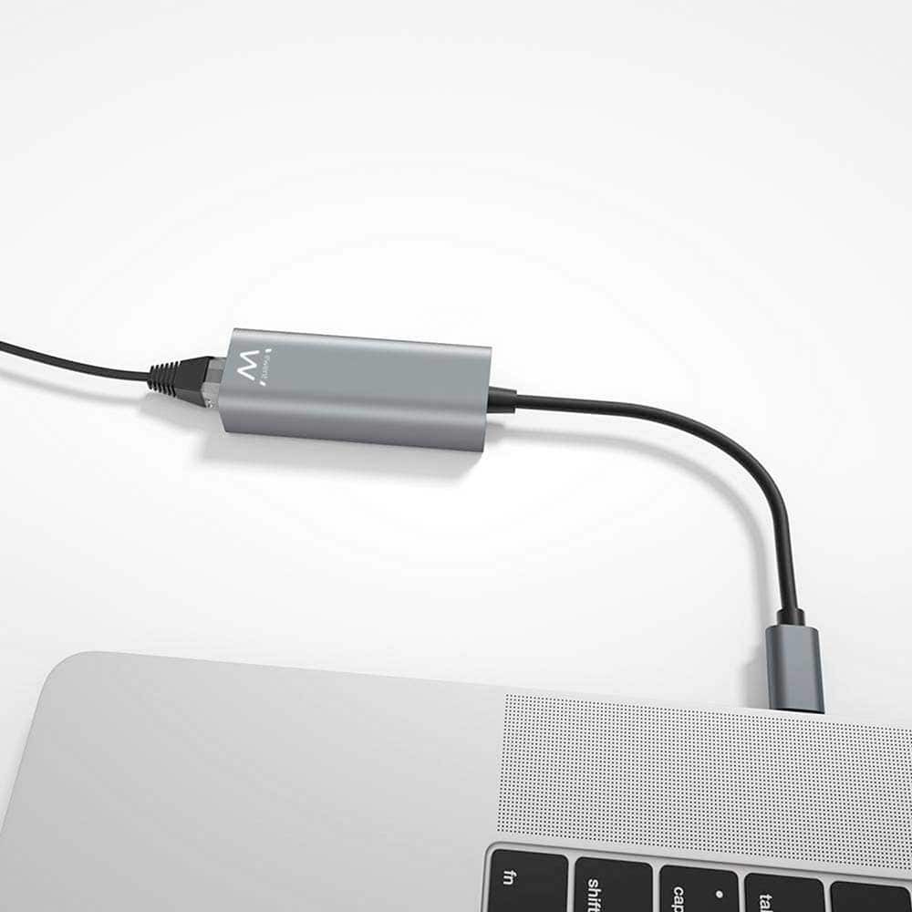 Adaptador de Rede Ewent EW9818 Gigabit USB-C Cinzento | ByteNova
