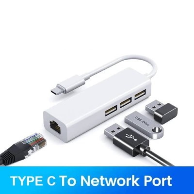 Adaptador Multi Splitter Dock USB 4 portas RJ45 100mbps | ByteNova