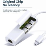 Adaptador Multi Splitter Dock USB 4 portas RJ45 100mbps | ByteNova