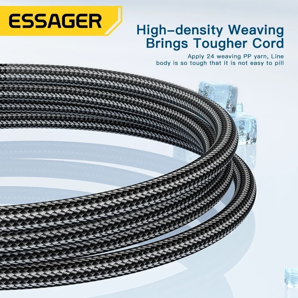 Cabo Essager de Carga Turbo Fast Charge 6A 120W USB-C 1M | ByteNova