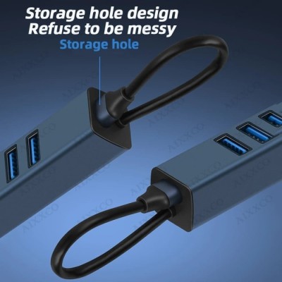 AIXXCO Hub USB-C a RJ45 Ethernet Gigabit + 3x USB 3.0 | ByteNova