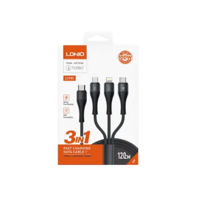 Cabo Ldnio 1.2M USB-C para 1XLIGHTNING / 1X USB-C / | ByteNova