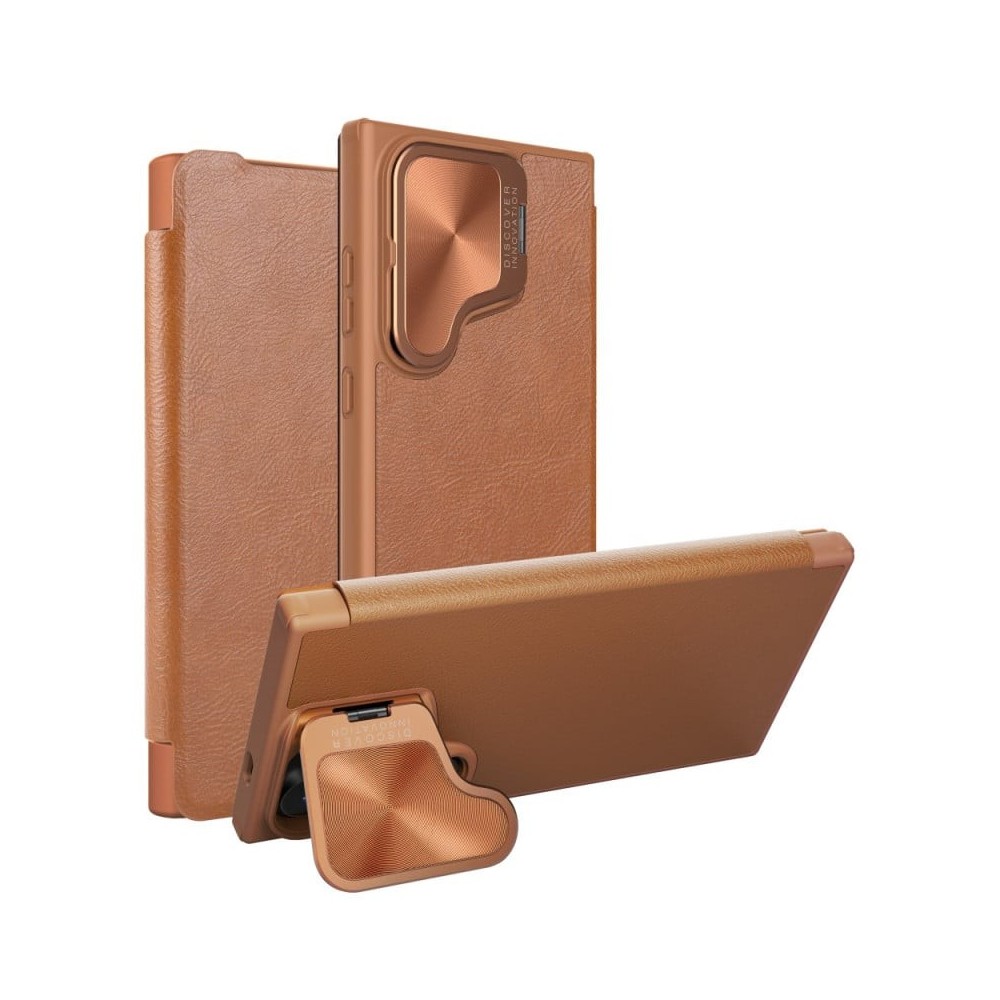 Capa Samsung Galaxy S24 Ultra Nillkin Qin Prop de couro | ByteNova