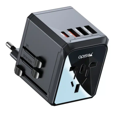 Adaptador de viagem YESIDO MC24 3 USB + tipo C (20W) | ByteNova