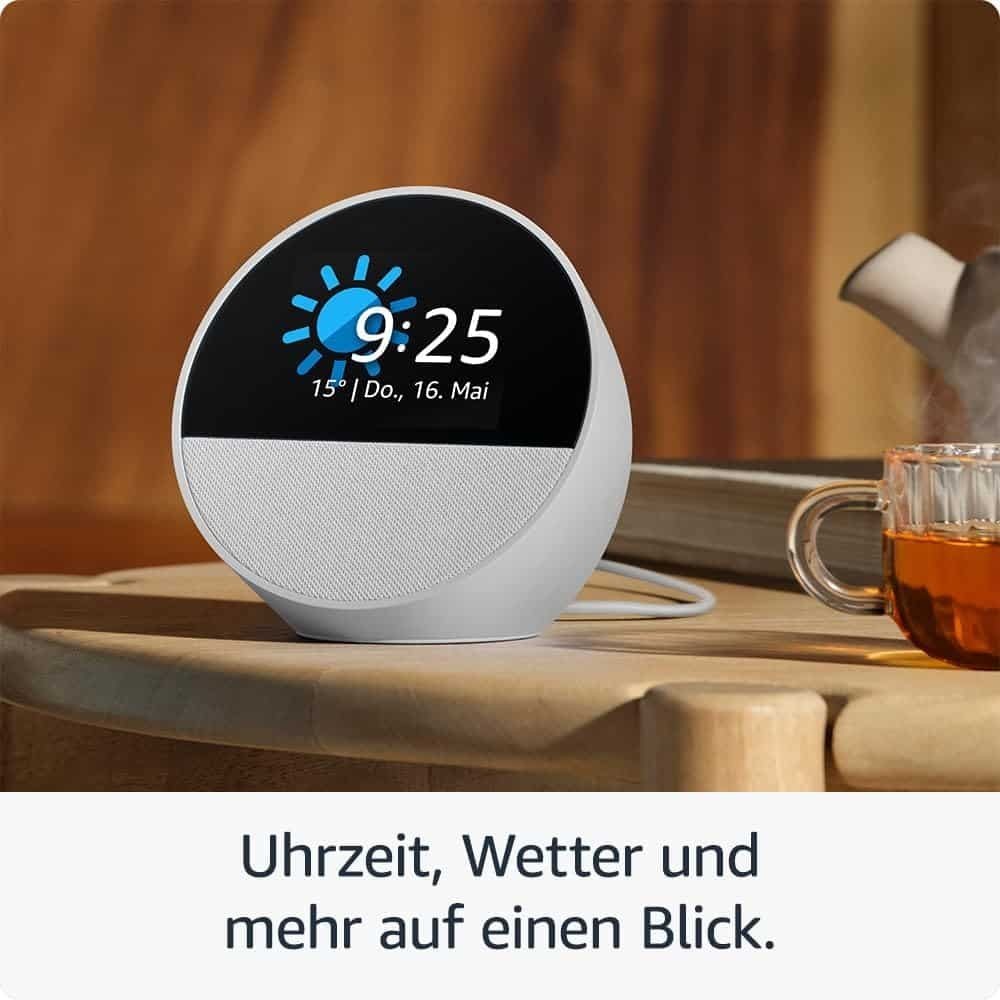 Amazon Echo Spot Com Alexa Integrada – Branco Glaciar | ByteNova
