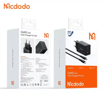 Carregador Rápido Mcdodo 67w GaN 5 Mini 3 Portas c/ Cabo | ByteNova
