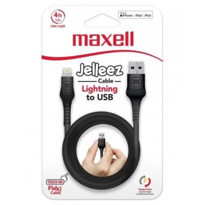 Cabo Maxell Lightning Metal 4FT 348207 Blk | ByteNova
