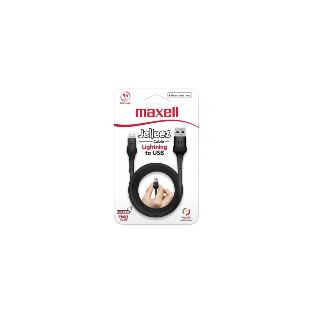 Cabo Maxell Lightning Metal 4FT 348207 Blk | ByteNova