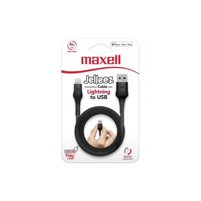 Cabo Maxell Lightning Metal 4FT 348207 Blk | ByteNova