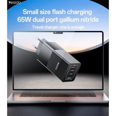 Carregador Fast Charge Gan 65W USB c/ Cabo Dual USB C | ByteNova
